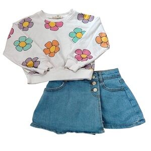 Jessica Simpson Floral Skort Outfit Set